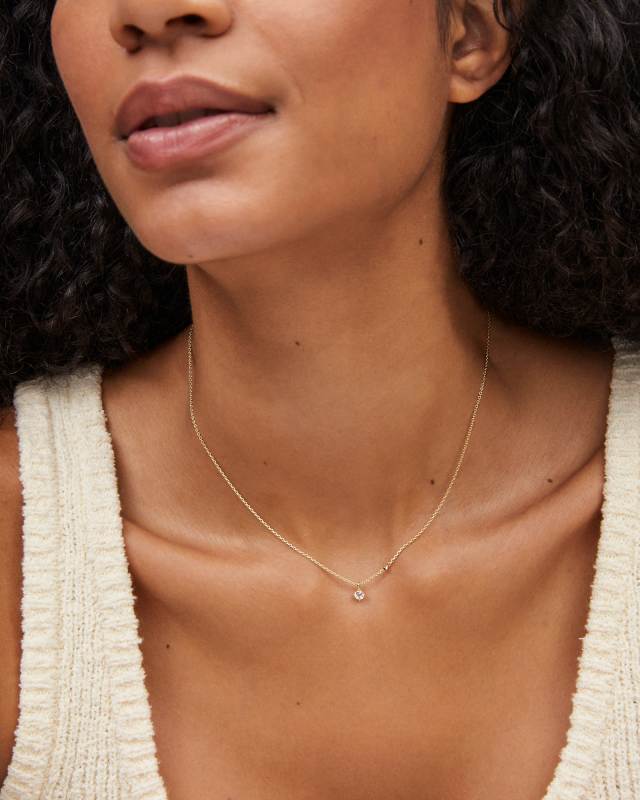 Maisie 18k Gold Vermeil Pendant Necklace in White Topaz image number 3.0